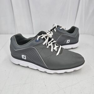 FootJoy Pro SL 53270 Golf Shoes Men's Size 8 Wide Gray White Spikeless Leather.